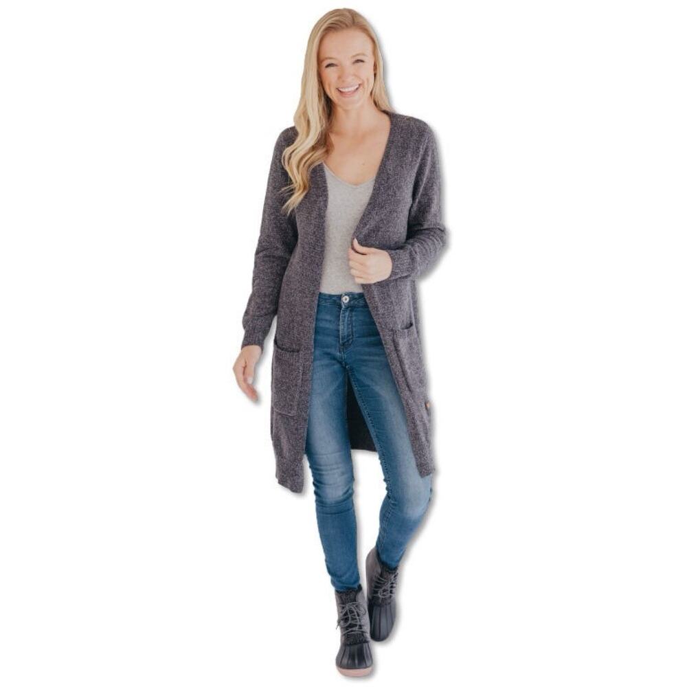 Grey Simply Southern Cozy Warm Cardigan with Front Pockets, Size XXL